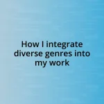 How I integrate diverse genres into my work